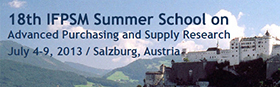 18th IFPSM Summer School on Advanced Purchasing & Supply Research
